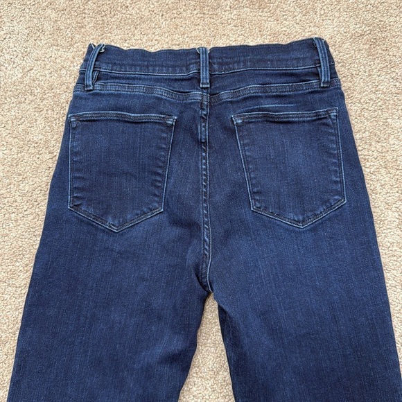 Frame Le High Rise Flare Leg in Paton Dark Wash Stretch Jeans Size 28 - Picture 4 of 8